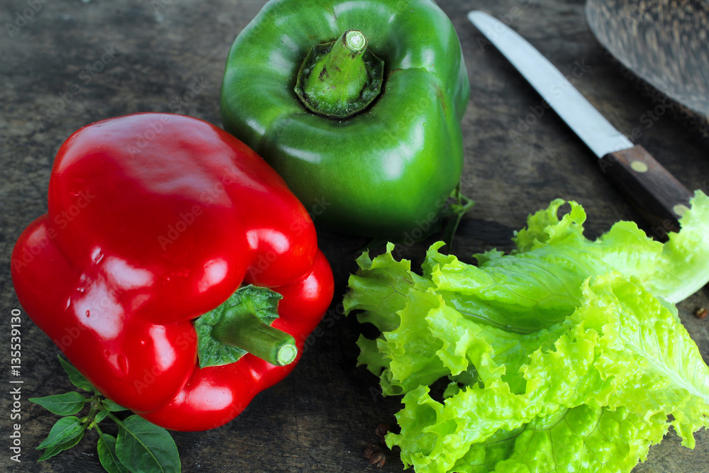 fresh bell pepper or capsicum, sweet pepper fresh bell pepper or capsicum, sweet pepper