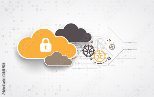 Abstract security cloud technology background.