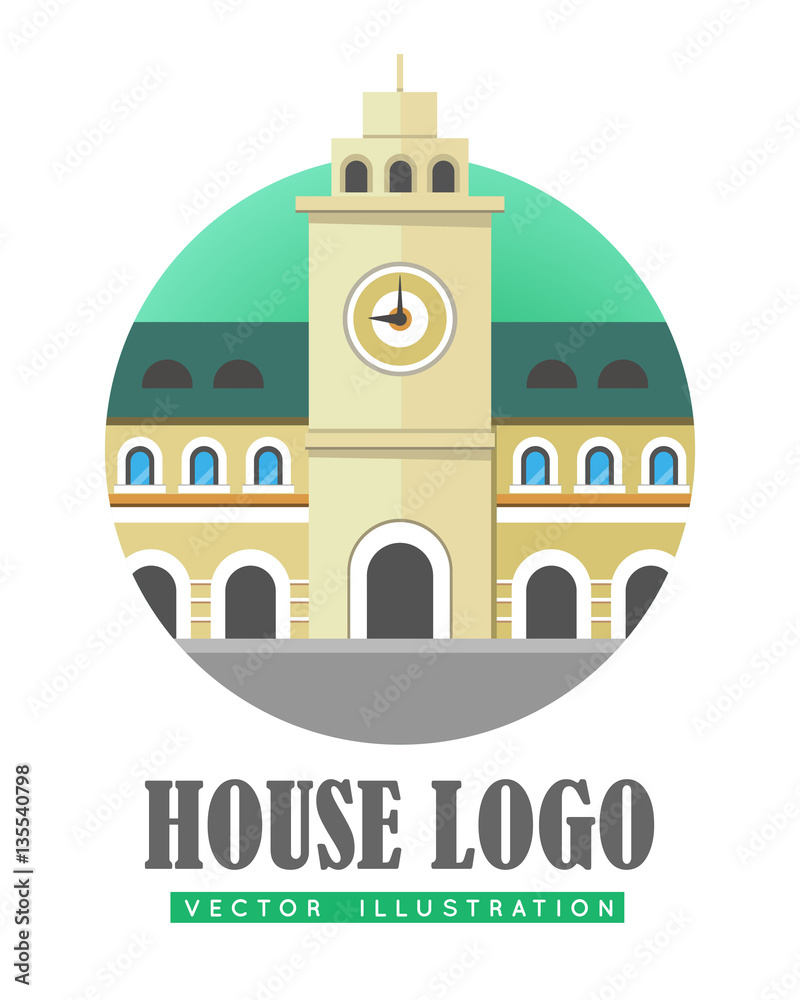 House Logo Vector Illustration Web Button Icon