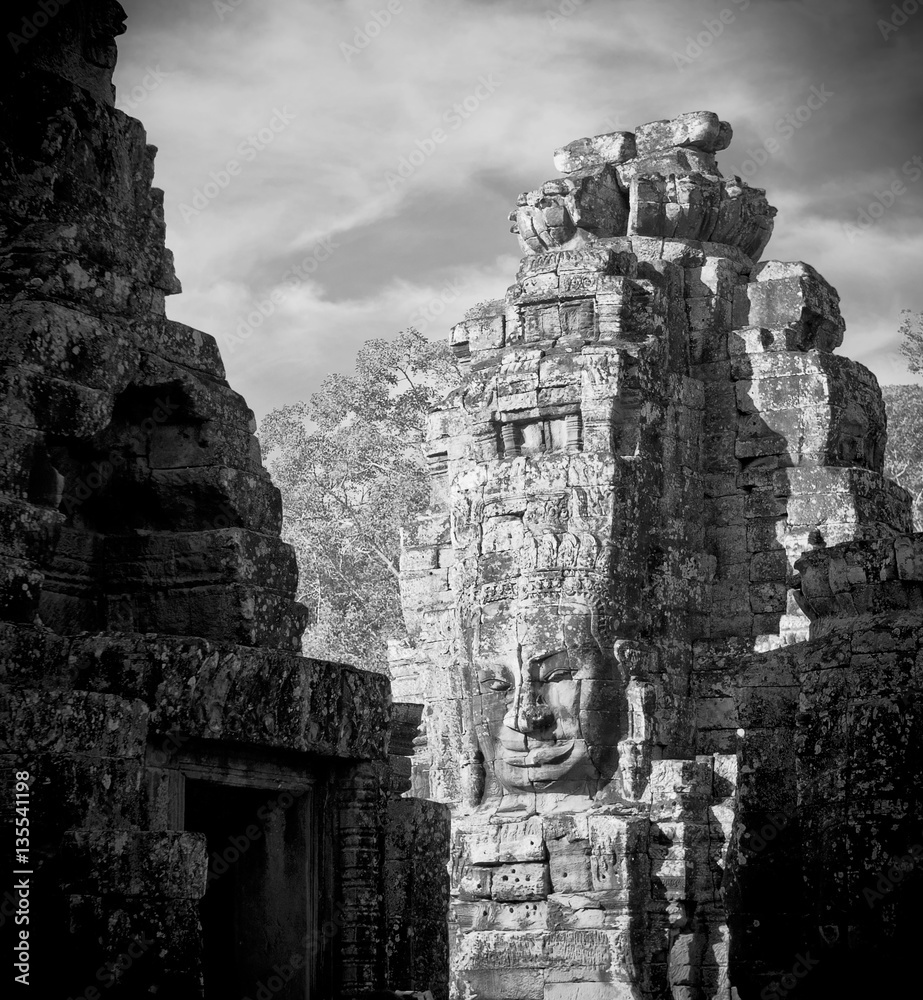 Faces of Bayon temple, Angkor, Cambodia