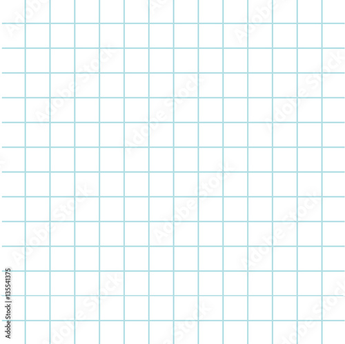 Notebook paper texture cell template. Squared blank sheet of copybook background. Flat design.