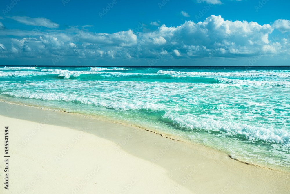 Fototapeta premium Cancun beach panorama, Mexico