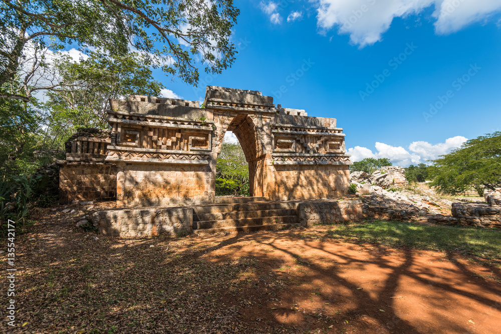 Ancient arch at Labna mayan ruins, Yucatan, Mexico