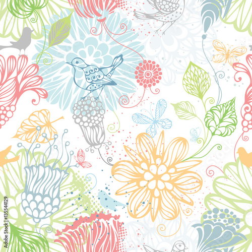 Seamless nature pattern.