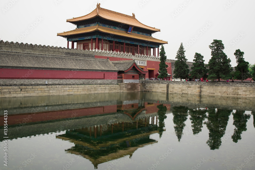Photo of Old Buddhism Temple. Red Asian Pagoda Tower. Ancient Architecture Asian Temple Photo of Old Buddhism Temple. Red Asian Pagoda Tower. Ancient Architecture Asian Temple