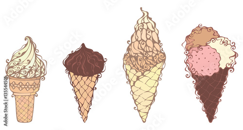 Ornate ice-creams.