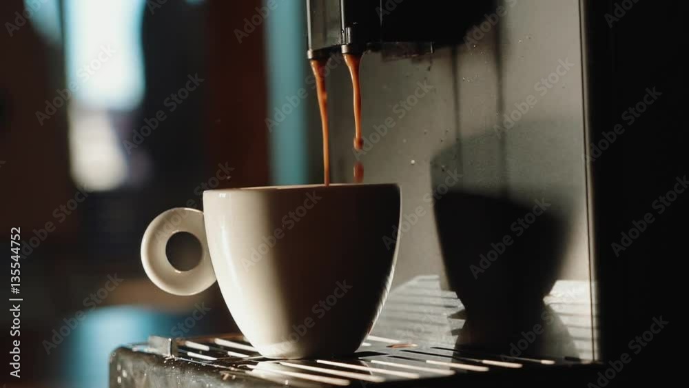 morning espresso in ceramic cups