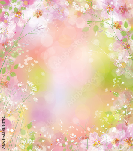 Vector spring floral background.