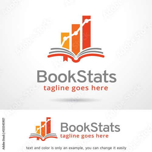 Book Stats Logo Template Design Vector