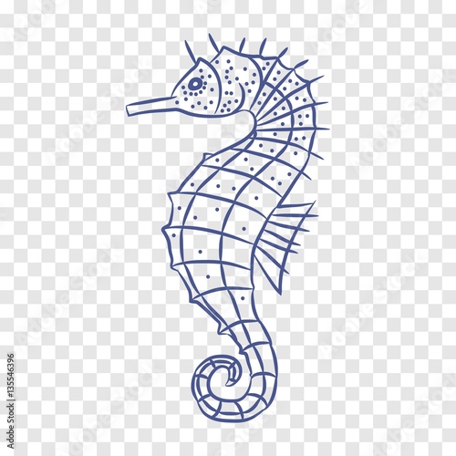 seahorse icon. vector illustration