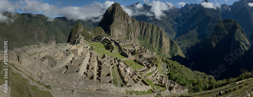 Machu picchu Peru. Lost City of the Incas. Inca culture. Mountains and clouds. Jungle. Panorama. Andes. Inca citadel Eastern Cordillera of southern Peru.