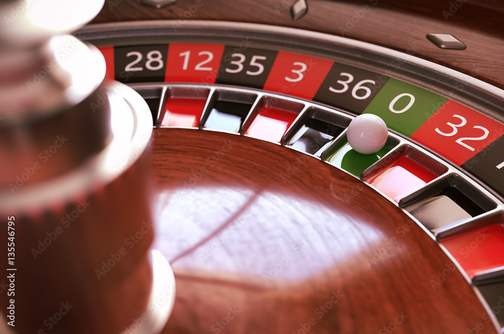 Obraz premium Roulette wheel closeup - 3D Rendering