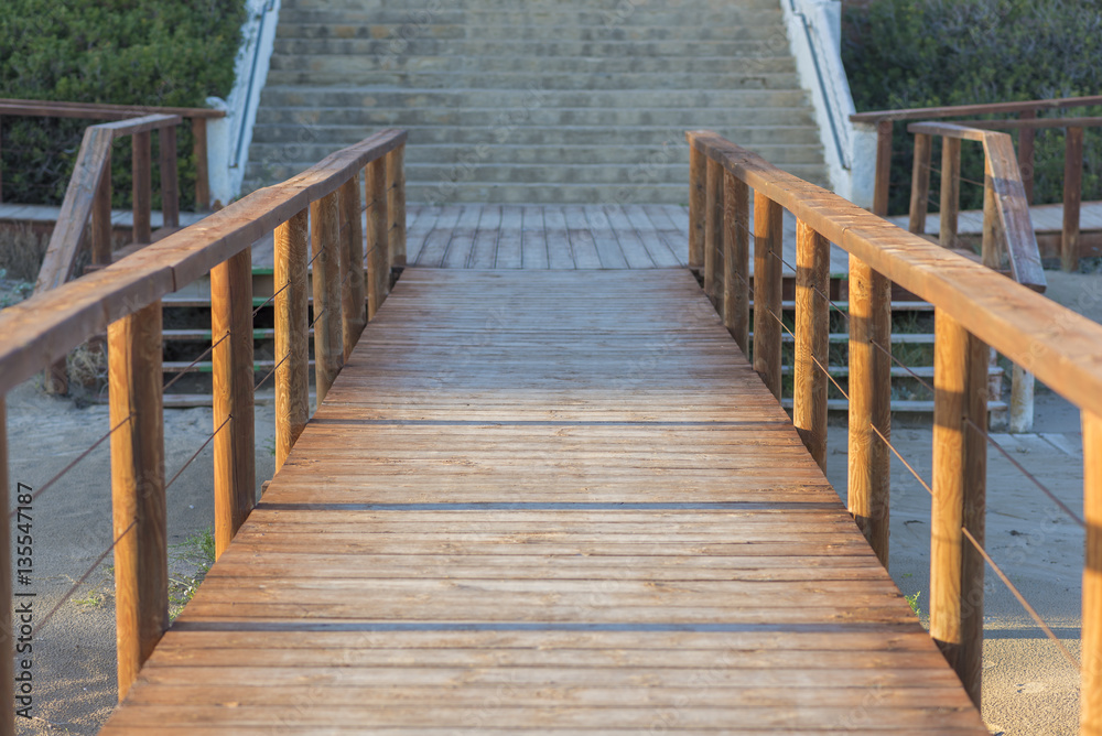 Puente de madera.