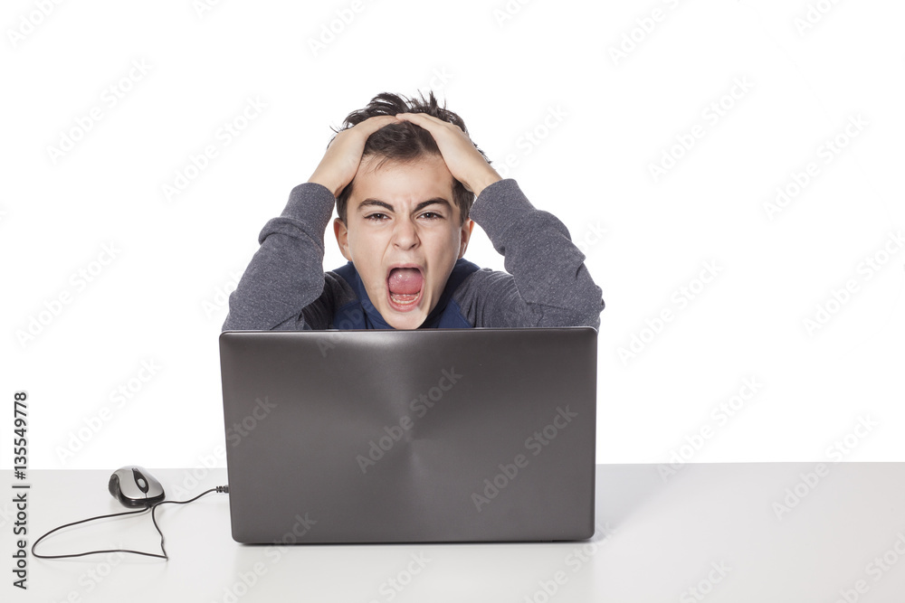 desperate child with notebook desperate child with notebook