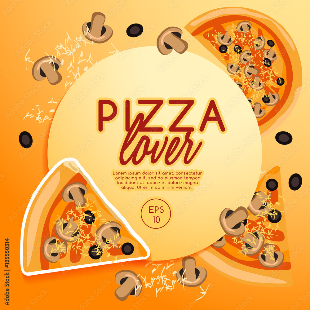 Pizza Elements : Vector Illustration Pizza Elements : Vector Illustration