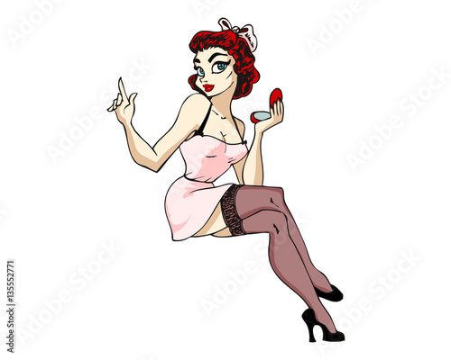 Pin Up girl make up