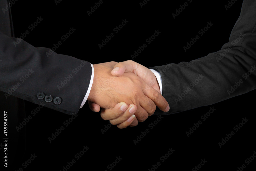 Businessman handshake, Successful businessmen handshaking