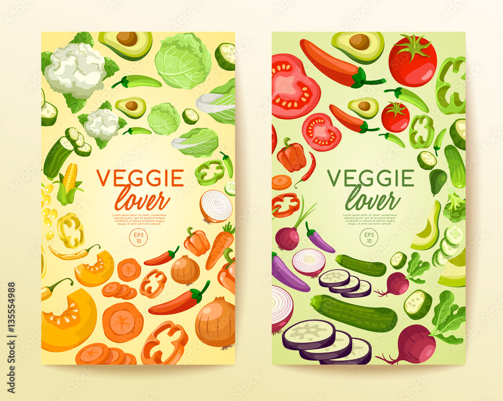 Vegetable Elements : Veggie Lover : Vector Illustration Vegetable Elements : Veggie Lover : Vector Illustration