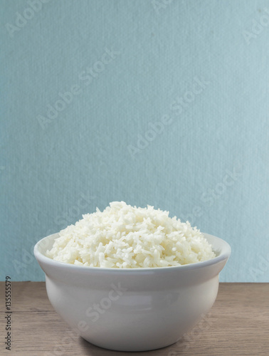 Close up steamed rice