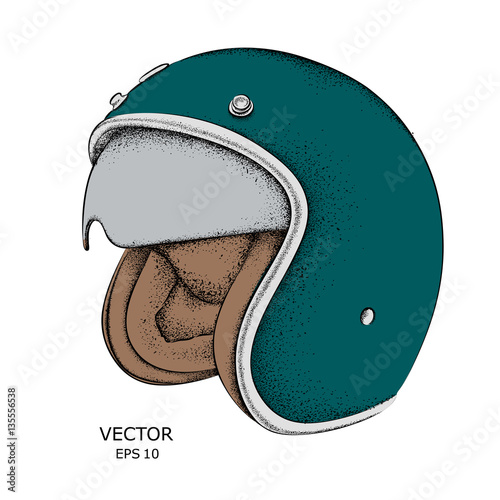 Motorcycle helmet. Vector illustration