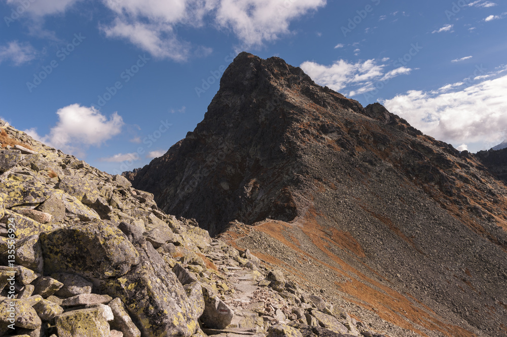 View of the summit of Swinica. High Tatras. View of the summit of Swinica. High Tatras.