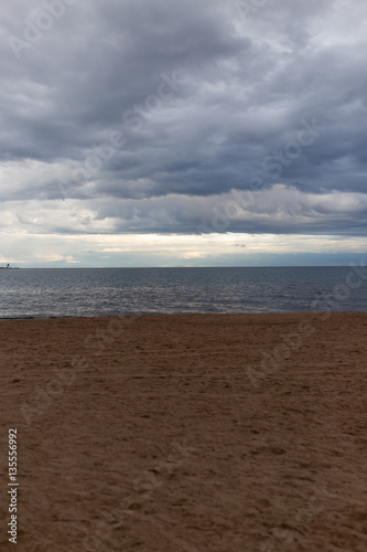 cloudy weather on the sea as background © schankz
