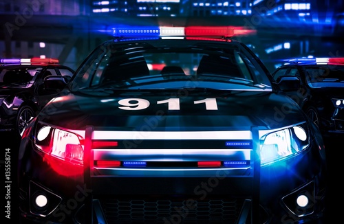 Police In Action Concept photo