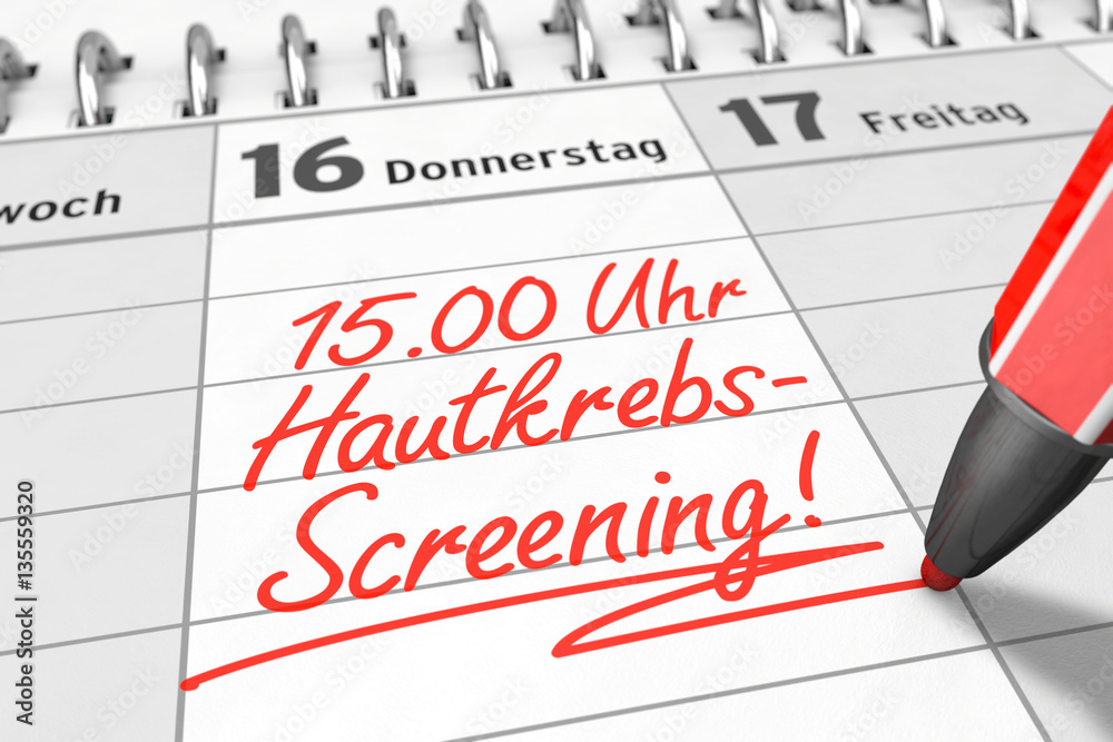 Termin für Hautkrebs-Screening Termin für Hautkrebs-Screening