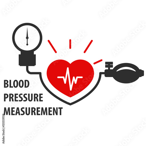 Blood pressure measurement icon - heart care