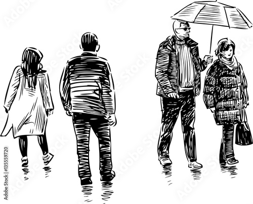 sketch of the casual urban citizens