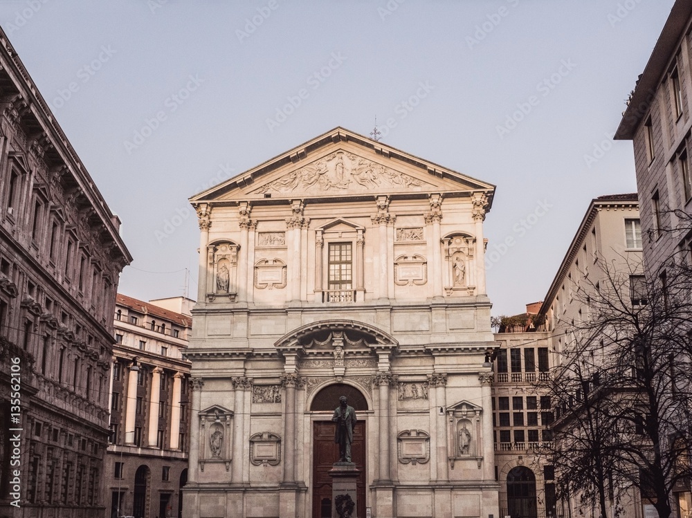 Fototapeta premium piazza San Fedele, Milano