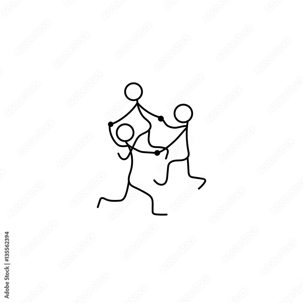 Cartoon icons set of sketch little dancing people in cute miniature scenes. Cartoon icons set of sketch little dancing people in cute miniature scenes.