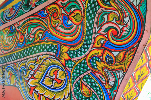 colorful painting texture on koleh tradition boat southern 