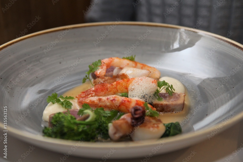 Tiger prawns with herbs and spices Tiger prawns with herbs and spices