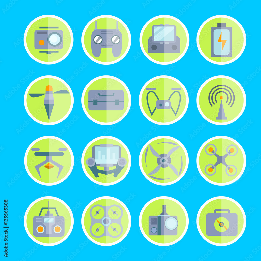 isolated linear illustration. Drone icons set of quadrocopter and multicopter and drone control symbols collection. repair and service. isolated linear illustration. Drone icons set of quadrocopter and multicopter and drone control symbols collection. repair and service.