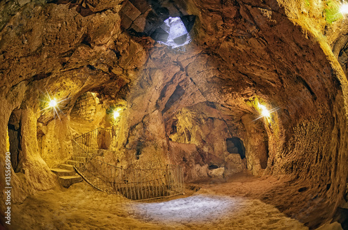 Derinkuyu cave  underground city, Cappadocia , Turkey Fototapeta