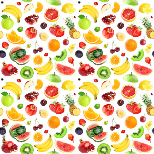 Fototapeta Naklejka Na Ścianę i Meble -  Fruits seamless pattern