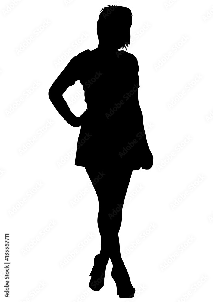 Beautiful girl dancing on a white background Beautiful girl dancing on a white background
