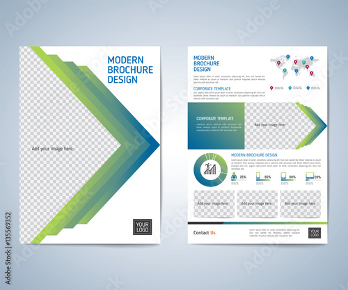 Business brochure flyer design layout template. Business brochure, leaflet, flyer, magazine cover design template vector.layout education annual report A4 size.