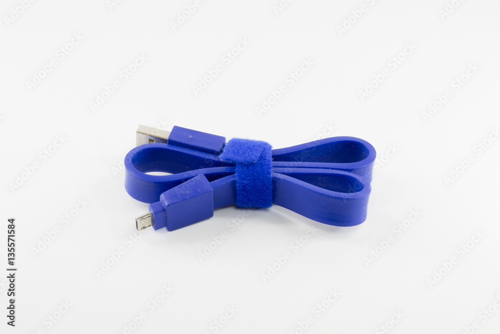 blue USB Cable Plug