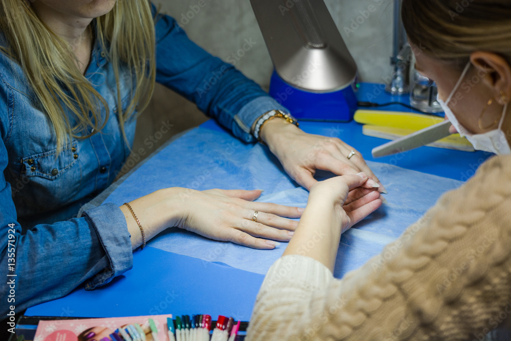 Obraz premium Beautiful manicure and natural nails