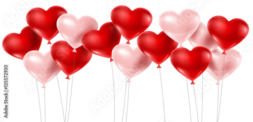 Red and pink balloons