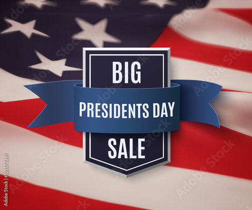 Presidents Day sale background template.