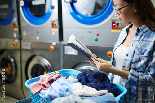 Student in laundry