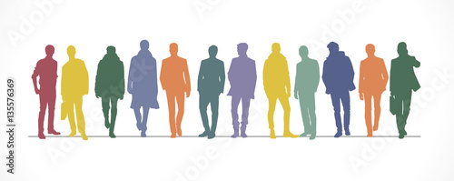 Silhouettes hommes-couleurs