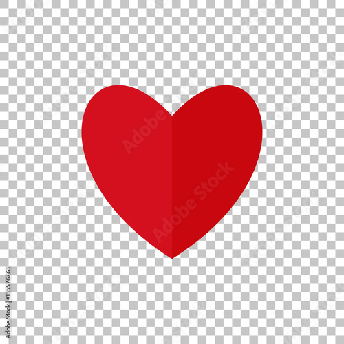 red heart on background isolate, Stylish vector illustration
