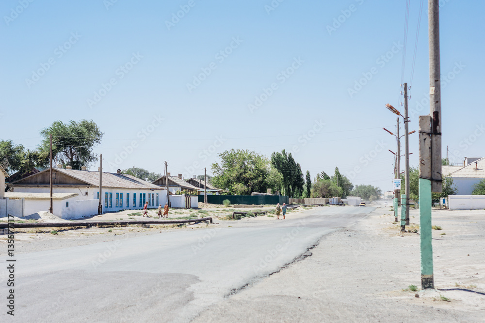 Street in Muynak (Moynaq), Uzbekistan 
