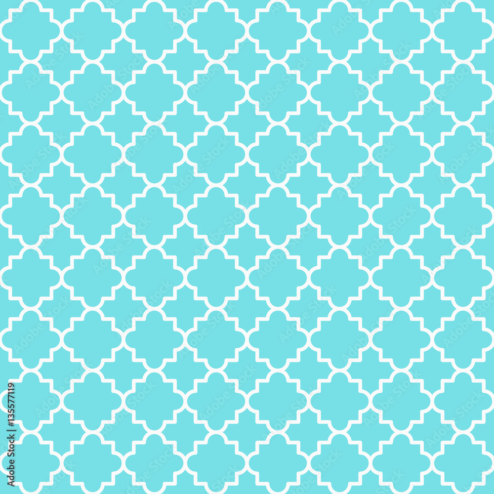 Naklejka premium Traditional quatrefoil lattice pattern outline