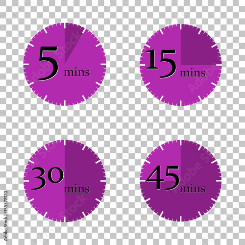 set the clock on isolate background. Stylish vector illustration