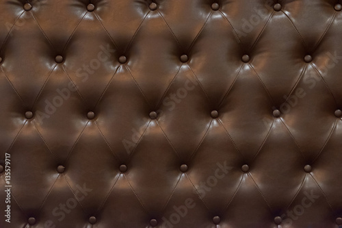 Dark brown leather seat pattern retro style.